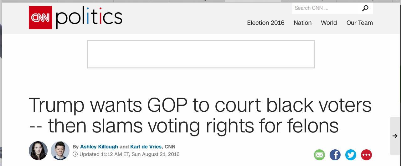 CNN Column Blasts Trump For Seeking Black Votes While Opposing Voting ...